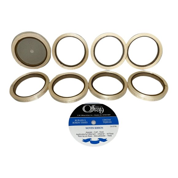 Offray Other - New Offray Woven Stately Cream 815 8 Rolls Ribbon 3/8" 10 Yards Per Roll